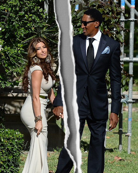 April 28, 2013: Celebrities arrive at Michael Jordan and Yvette Prieto's wedding in Palm Beach, Florida. Pictured here: Larsa Pippen, Scottie Pippen Mandatory Credit: INFphoto.com Ref: infusmi-15